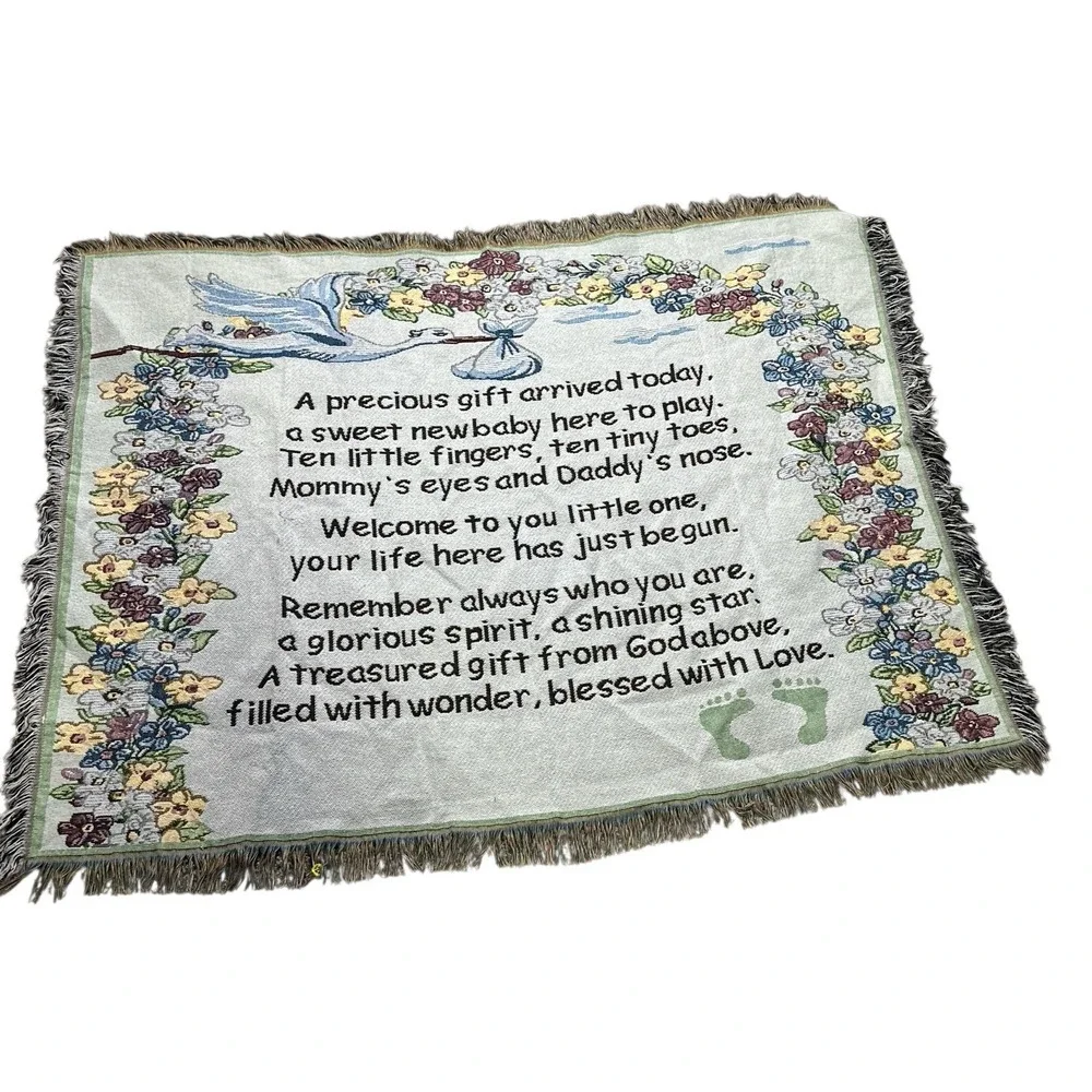 Baby Tapestry Wall Hanging‎ Newborn Throw Blanket Nursery Décor Gift Boy Girl